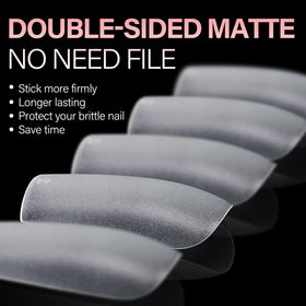 AILLSA nail tips showing double-sided matte finish
