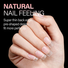 AILLSA nail tips with nail polish and dip powders