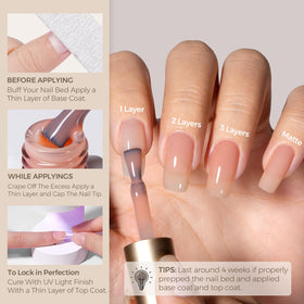 AILLSA Nude Gel Polish 50g bottle with brush