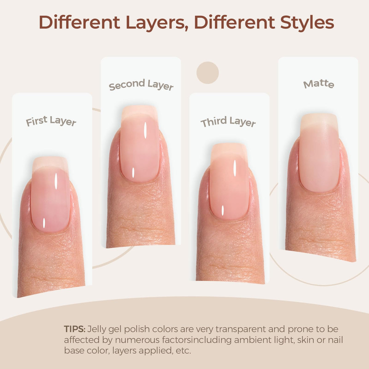 AILLSA Nude Gel Polish application process