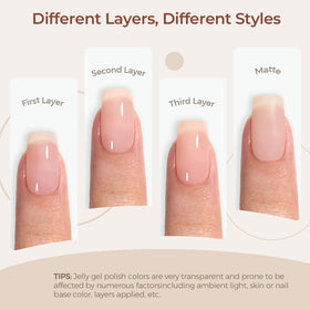 AILLSA Nude Gel Polish application process