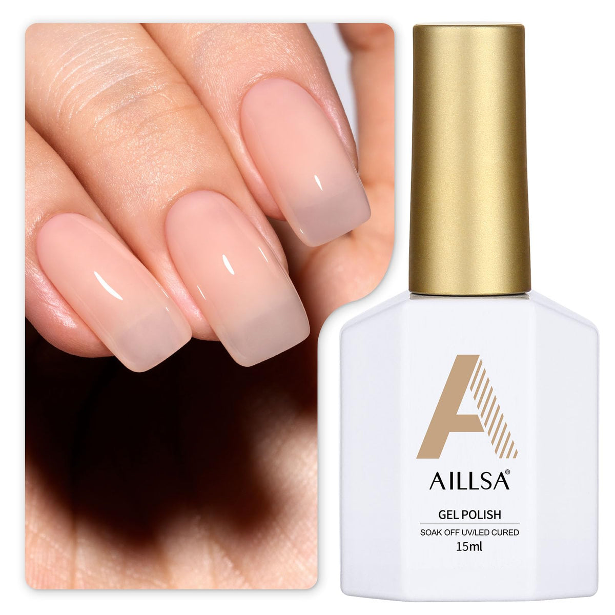 AILLSA Nude Gel Polish bottle front view