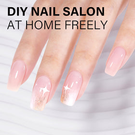 AILLSA Nude Gel Polish Gray Pink close-up of brush