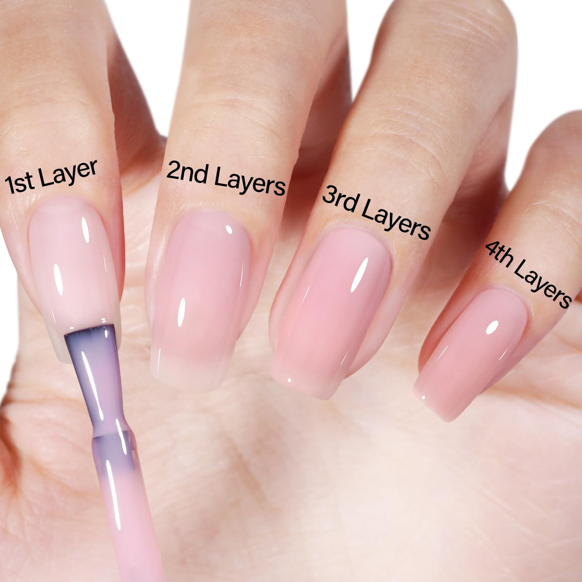 AILLSA Nude Gel Polish Gray Pink in lifestyle setting