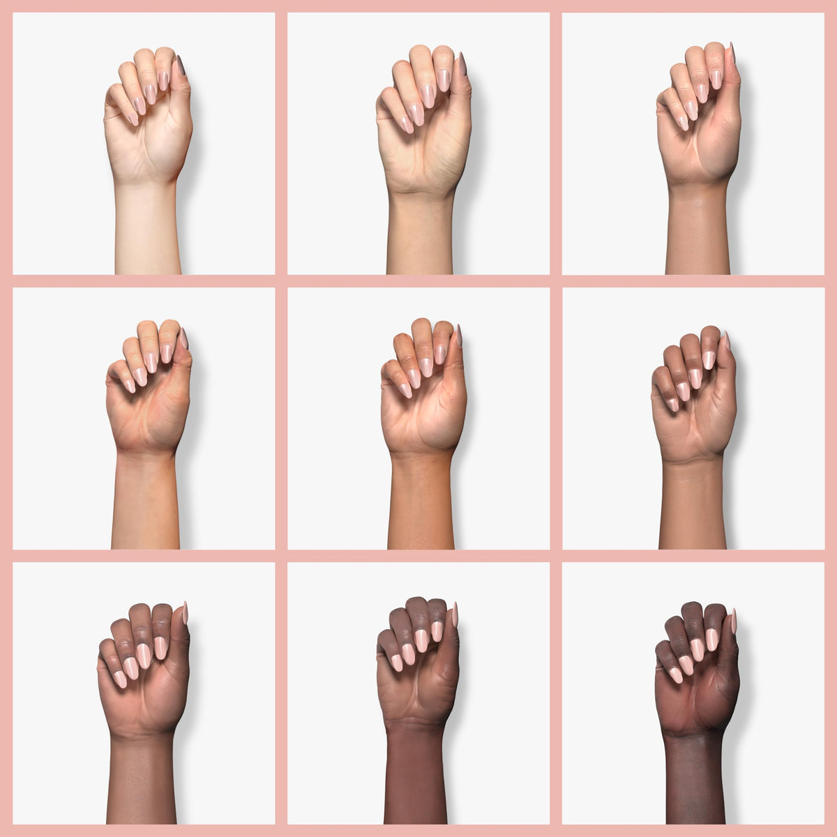 AILLSA Nude Gel Polish Gray Pink swatch on a nail wheel