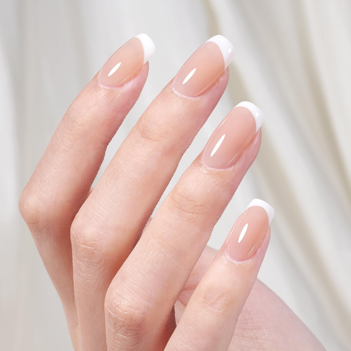 AILLSA Nude Gel Polish Light Milky bottle with brush