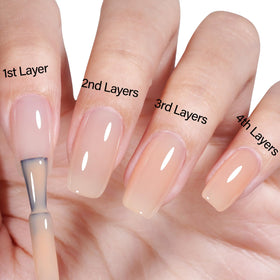 AILLSA Nude Gel Polish Light Milky in a lifestyle setting