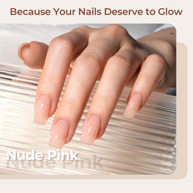 AILLSA Nude Gel Polish swatch on nails