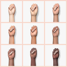 AILLSA Off White Gel Nail Polish applied nails close-up