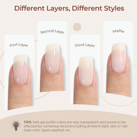 AILLSA Off White Gel Nail Polish with brush for application