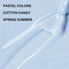 AILLSA Pastel Blue Gel Nail Polish on a nail care table