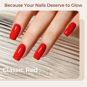 AILLSA Red Gel Nail Polish bottle with wide-angle brush