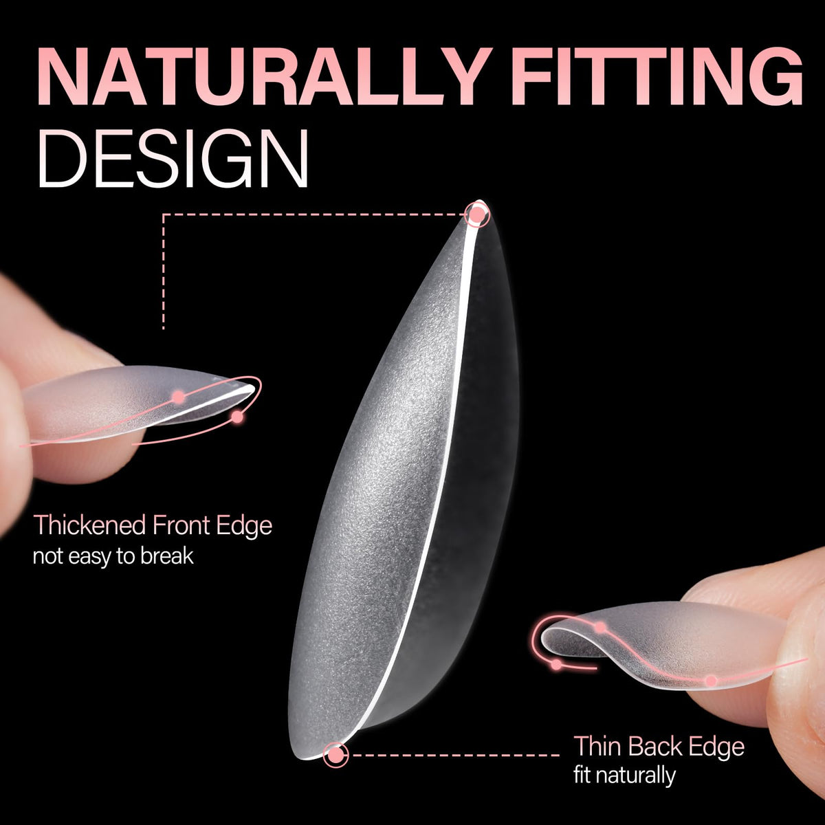 AILLSA Short Almond Nail Tips in use on nails