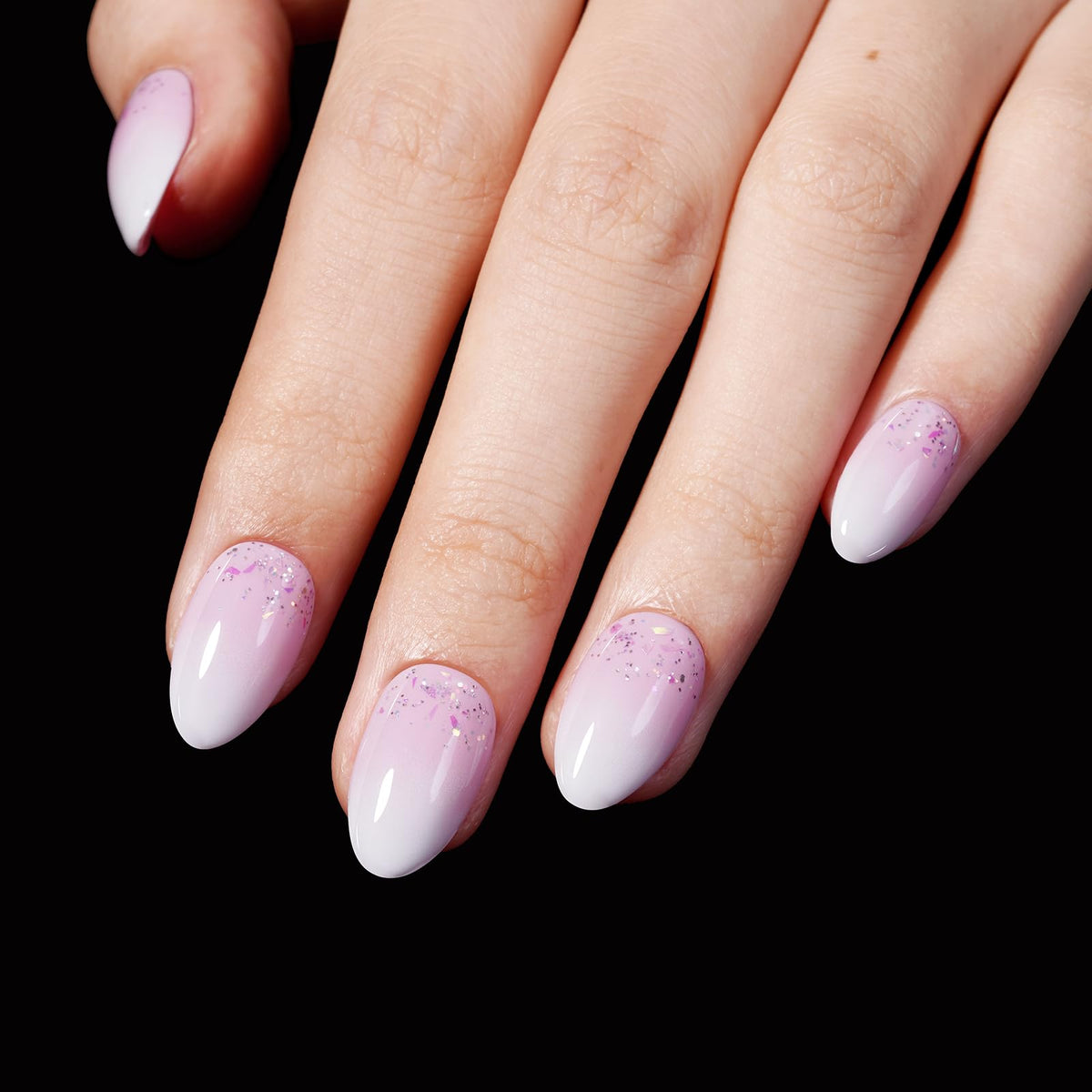 AILLSA Short Almond Nail Tips matte finish
