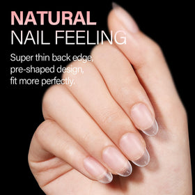 AILLSA Short Oval Nail Tips close-up of texture