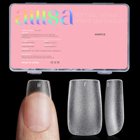 AILLSA Short Square Nail Tips 450PCS front view