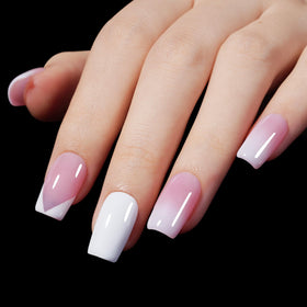 AILLSA Short Square Nail Tips close-up of texture