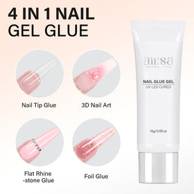 AILLSA Solid Gel Nail Glue 32g with nail tips