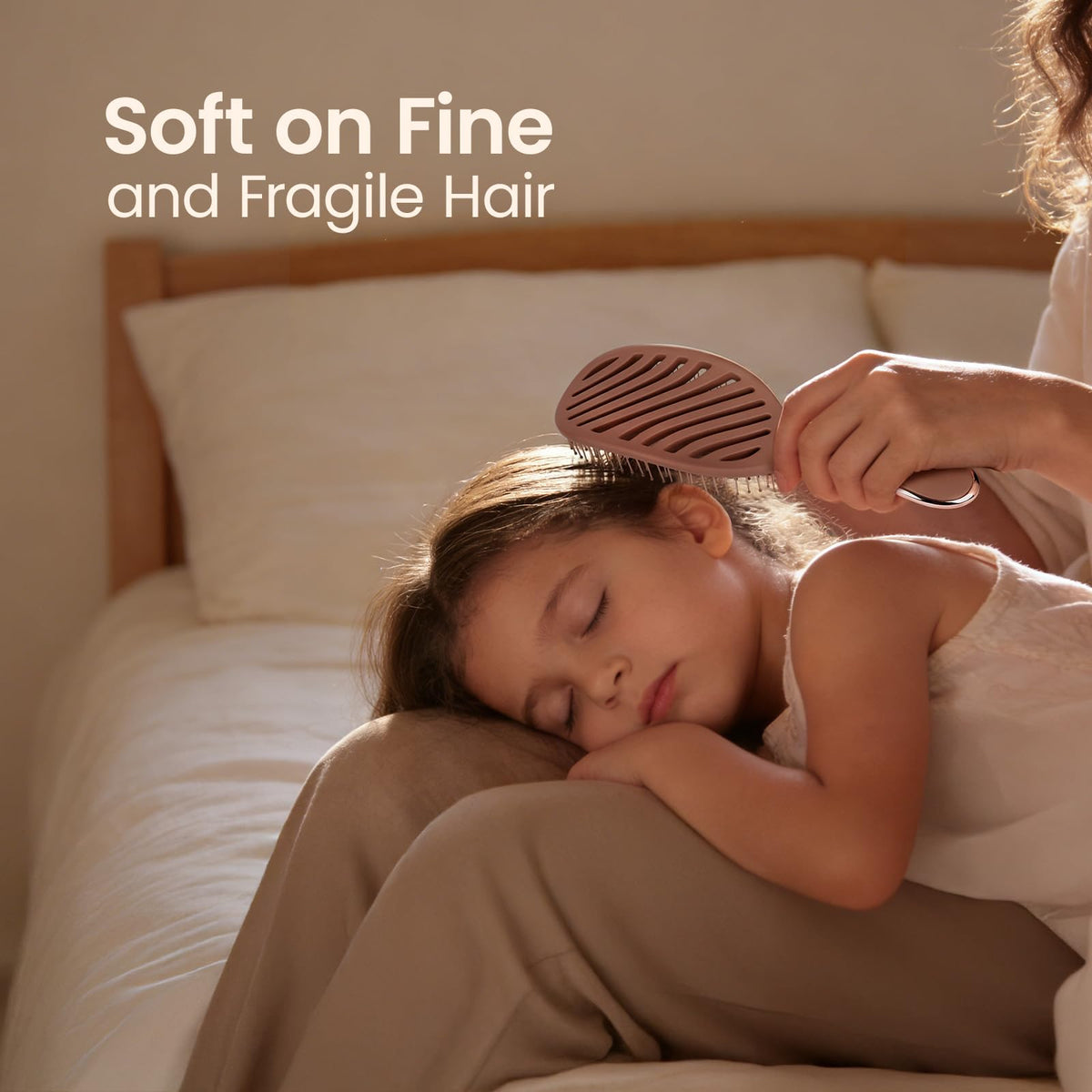 AIMIKE Detangler Hair Brush bristles close-up highlighting softness