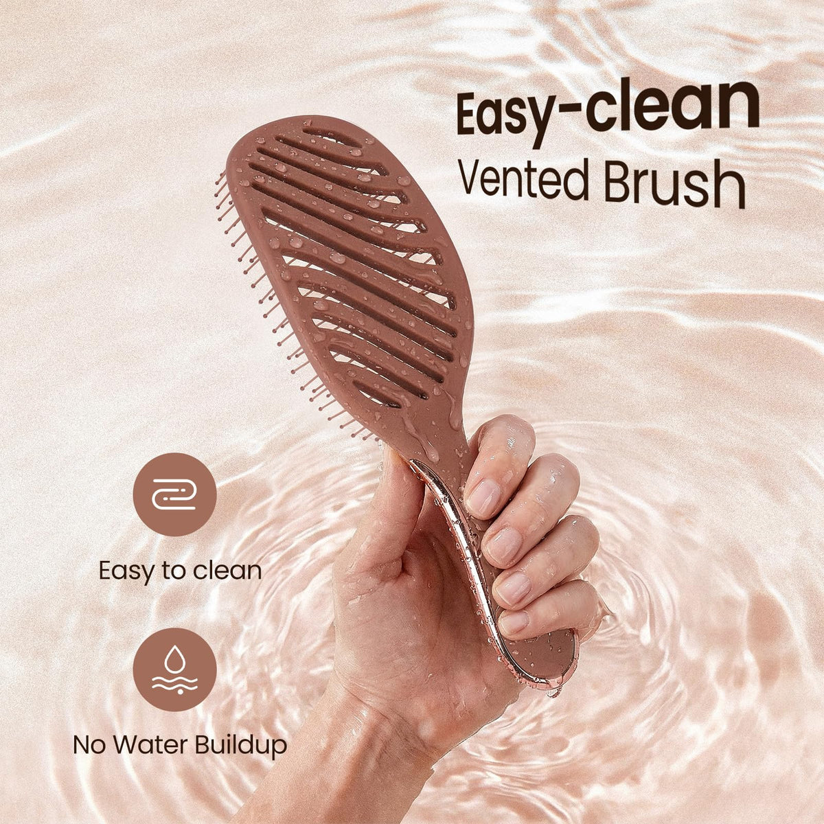 AIMIKE Detangler Hair Brush in use on wet hair