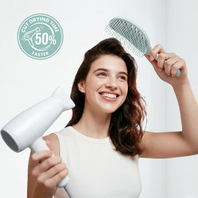 AIMIKE Detangler Hair Brush with packaging on display