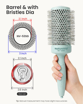 AIMIKE NaturaVol Large Round Brush showing bristle design