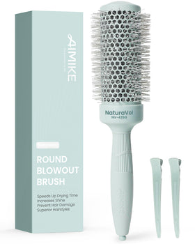 AIMIKE NaturaVol Round Brush front view with ergonomic handle