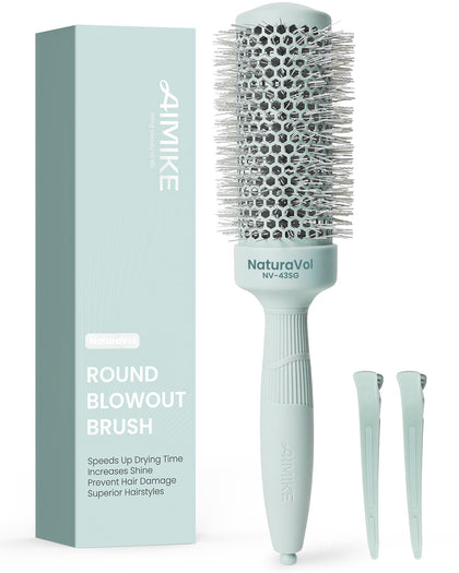 AIMIKE NaturaVol Round Brush front view with ergonomic handle