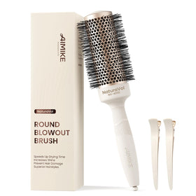 AIMIKE NaturaVol Round Brush front view with ergonomic handle