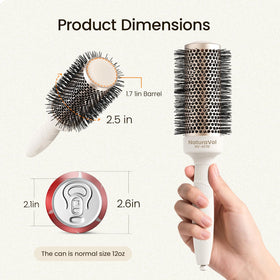 AIMIKE NaturaVol Round Brush with nylon bristles close-up
