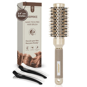AIMIKE Round Hair Brush front view with 2.4 inch barrel