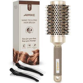 AIMIKE Round Hair Brush front view with 2.9 inch barrel