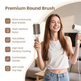 AIMIKE Round Hair Brush with Nano Thermal Ceramic technology