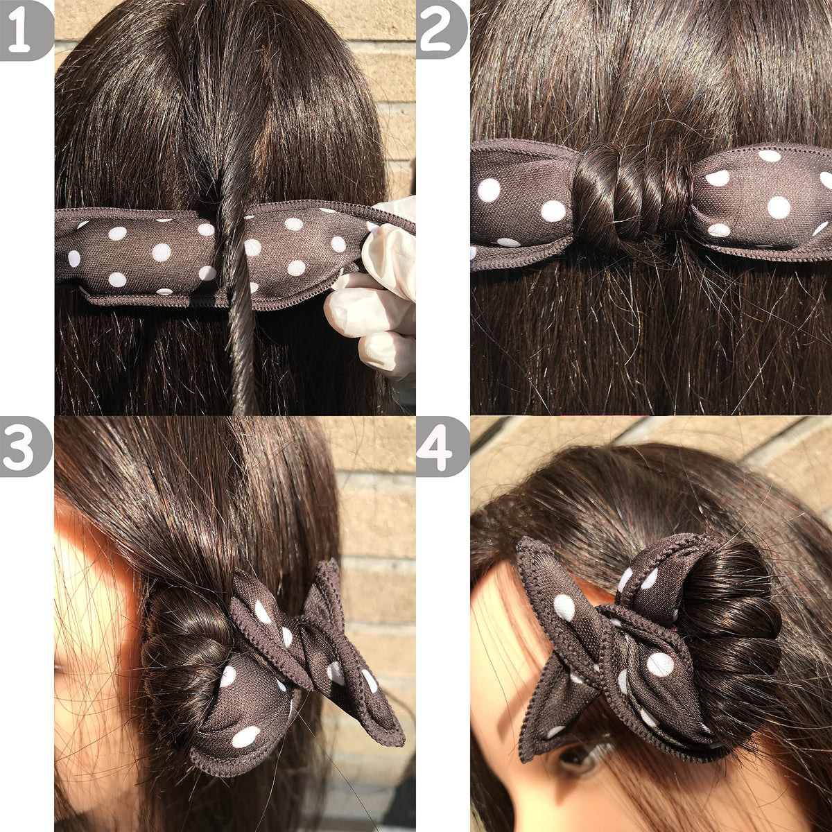 Aimin Hair Heatless Curlers black foam rollers displayed on a table