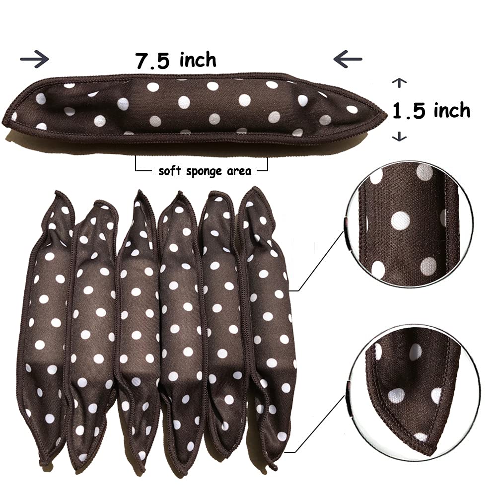 Aimin Hair Heatless Curlers black foam rollers in packaging