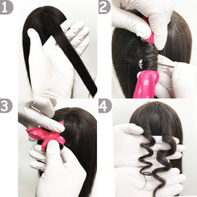 Aimin Hair Soft Satin Sponge Overnight Curlers pink close-up