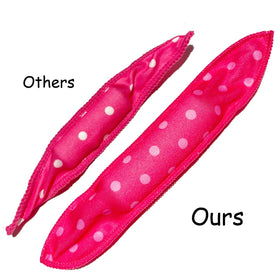 Aimin Hair Soft Satin Sponge Overnight Curlers pink in a travel bag