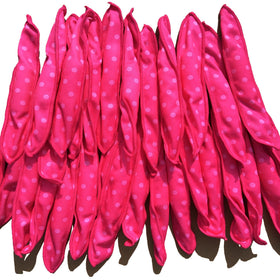 Aimin Hair Soft Satin Sponge Overnight Curlers pink set front view