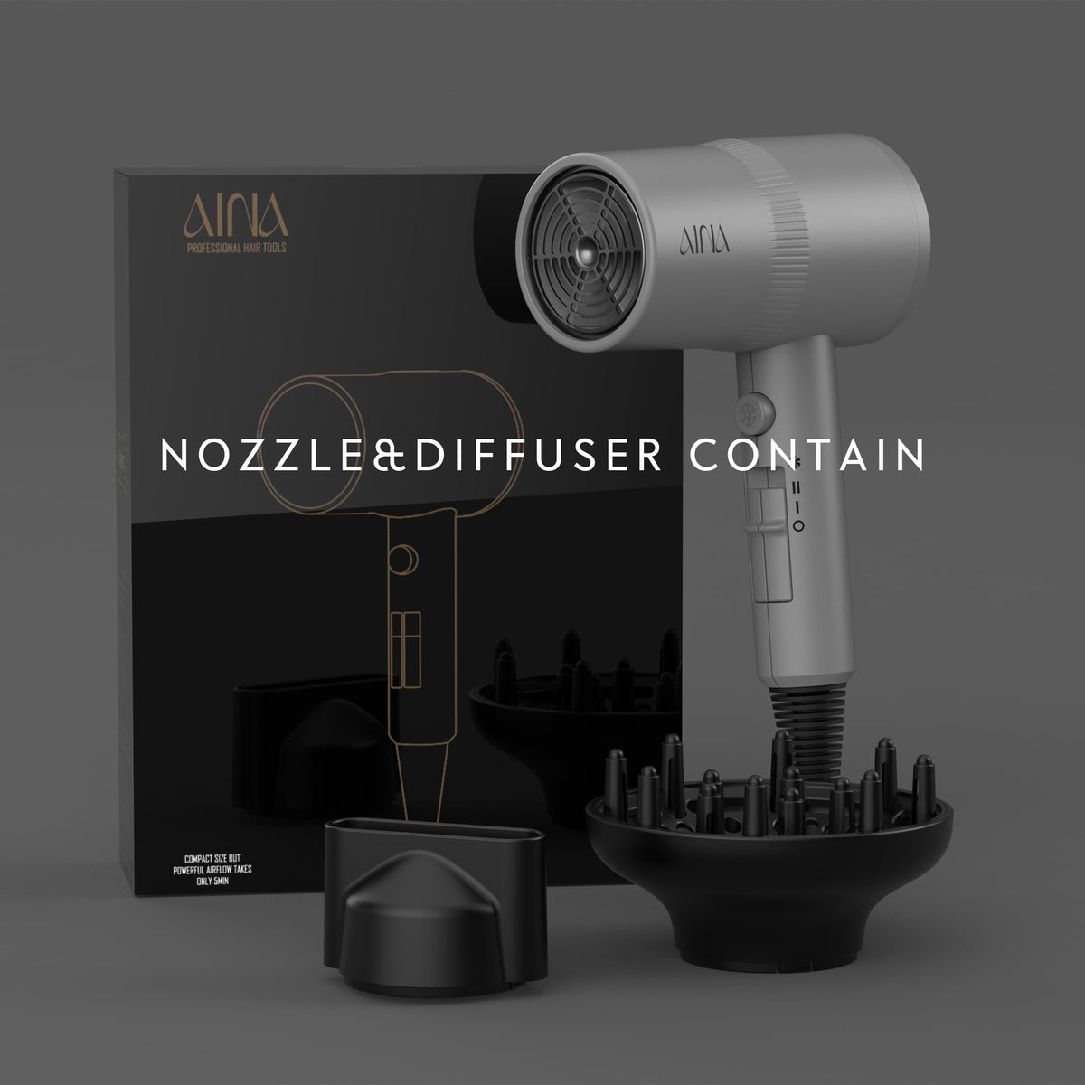 Aina Diffuser Hair Dryer back view