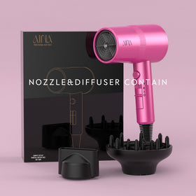 Aina Diffuser Hair Dryer in use with model