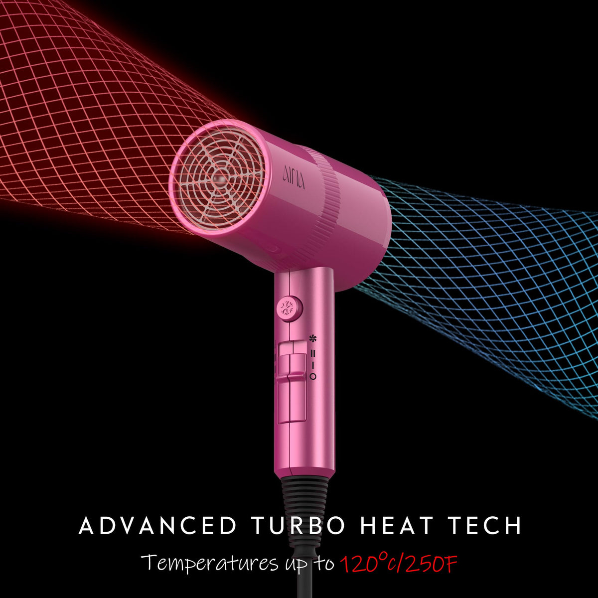 Aina Hair Dryer back view highlighting the airflow filter
