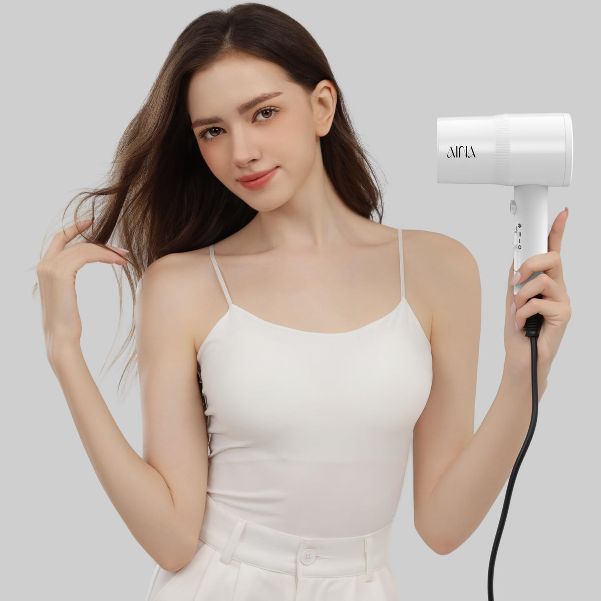 Aina Hair Dryer in lifestyle setting on vanity