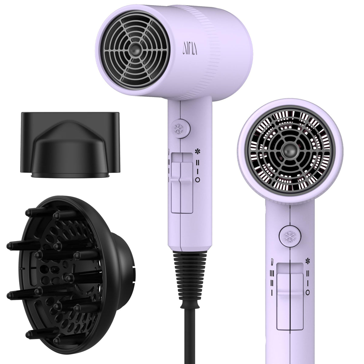 Aina Hair Dryer purple model front view