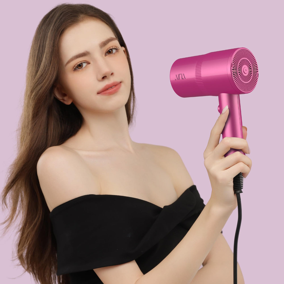 Aina Hair Dryer side view showing airflow filter