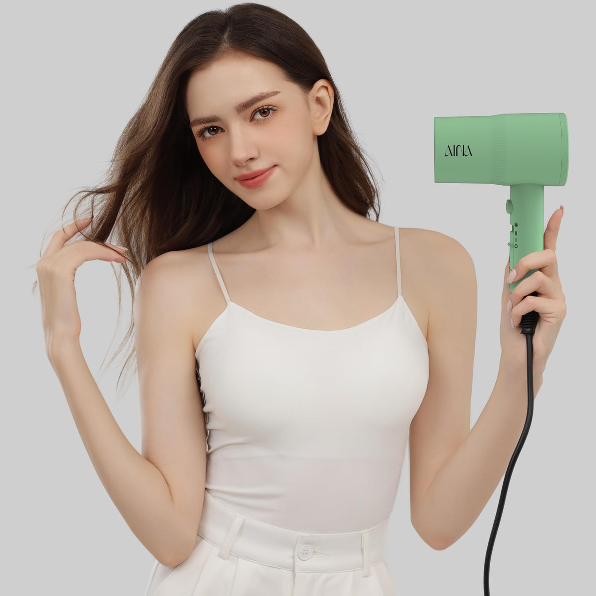 Aina Hair Dryer side view with controls