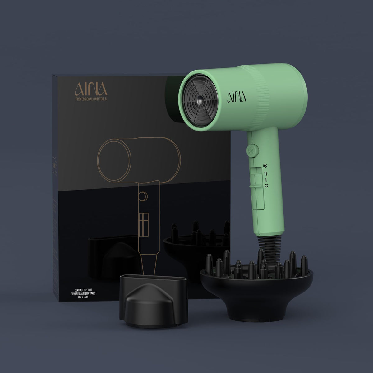 Aina Hair Dryer with 4-layer airflow filter