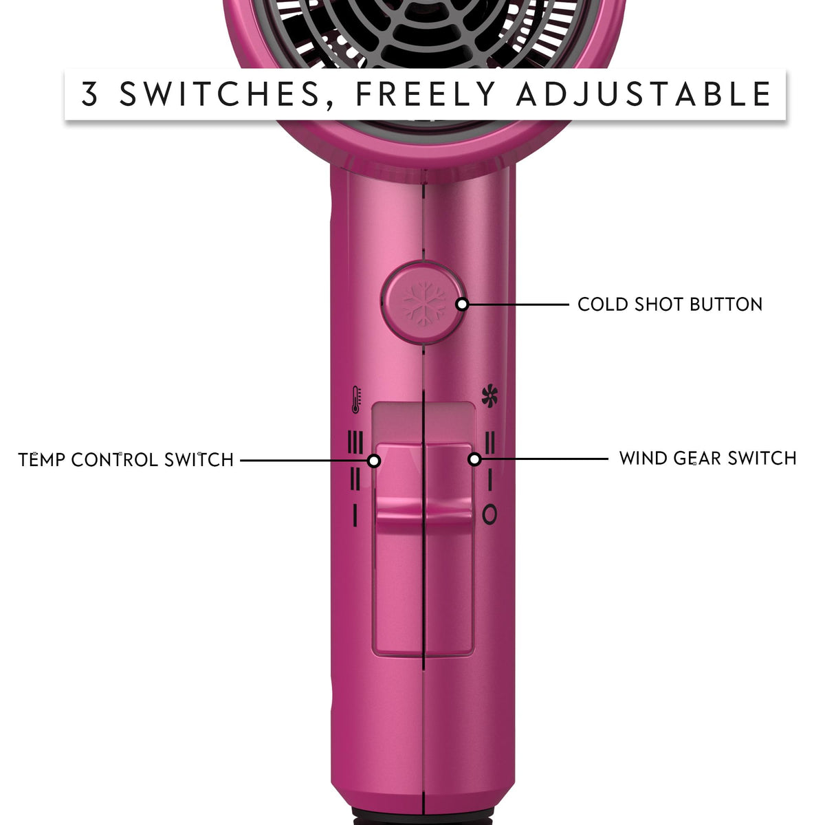 Aina Hair Dryer with comb attachment for styling