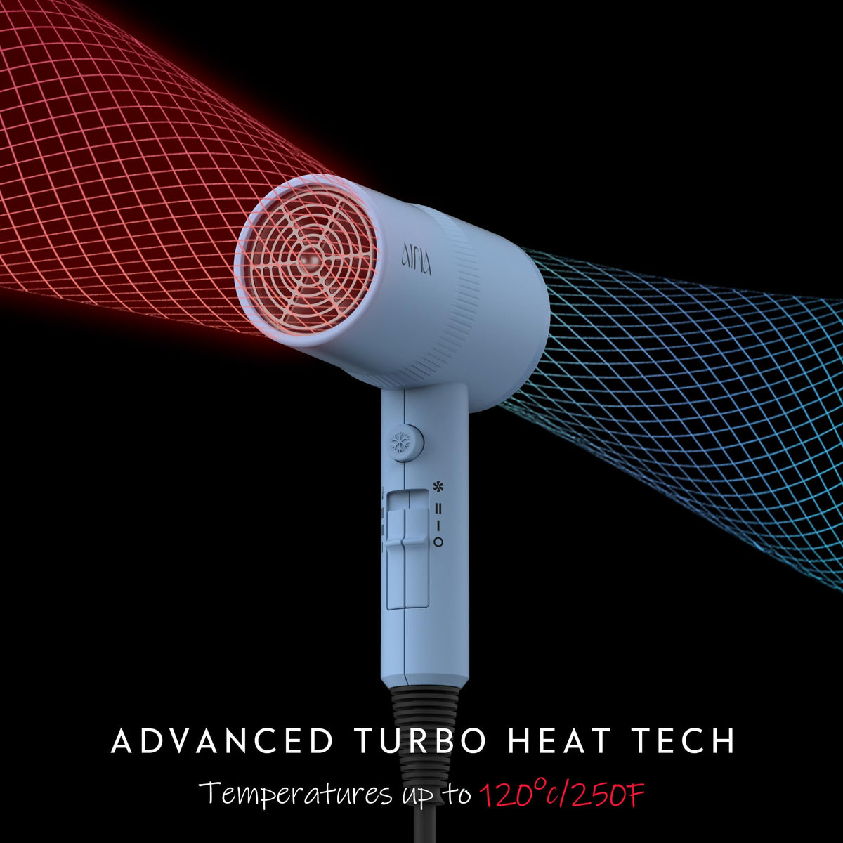 Aina Hair Dryer with concentrator attachment for precise styling