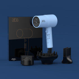 Aina Hair Dryer with volumizing finger diffuser attached