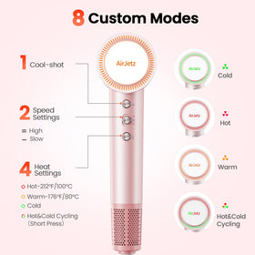 AirJetz Hair Dryer with travel accessories